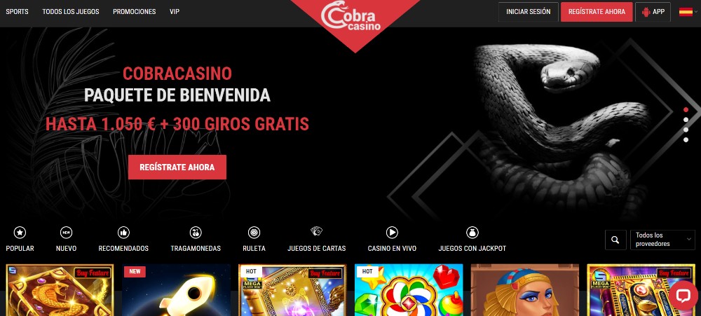 cobra casino homepage es