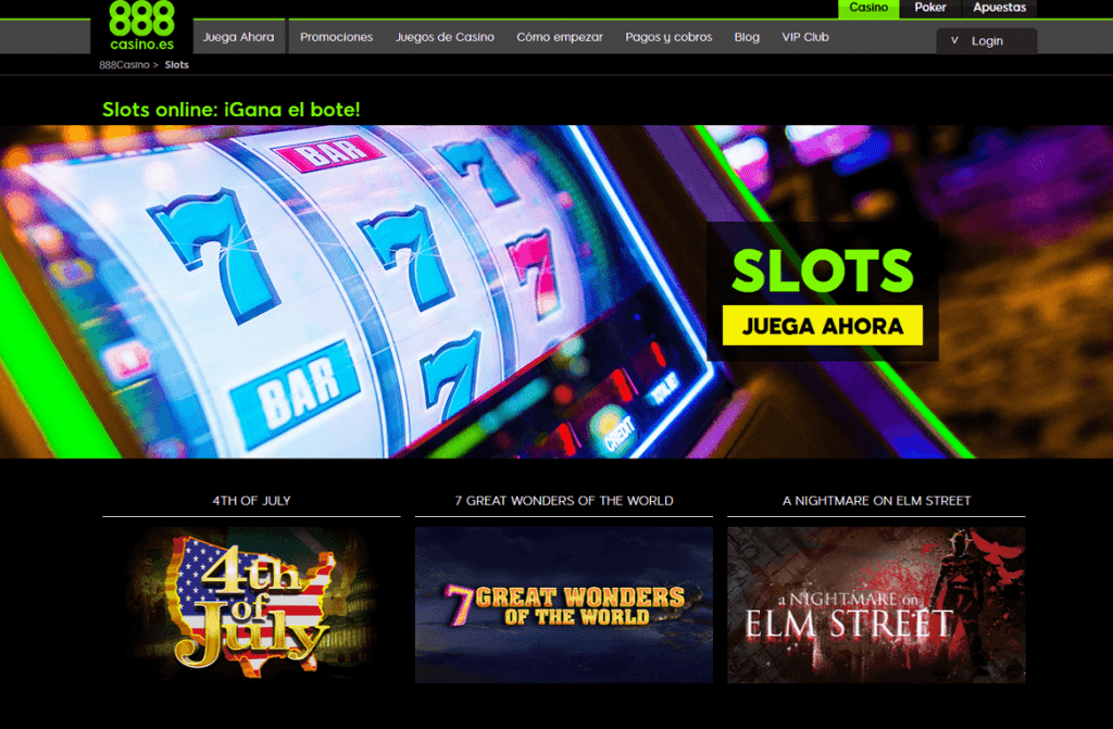Play slots for free on 888 casino