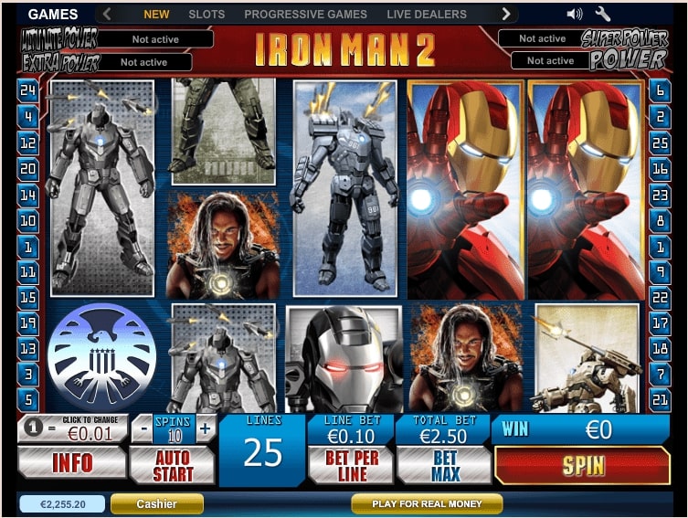 Iron Man 2 Slot Review-Awecome Free Spins Graphics