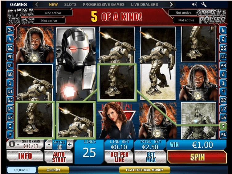 Iron Man 2 Slot Review symbol overview