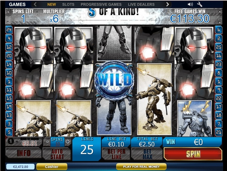 Iron Man 2 Slot Review wilds feature graphics