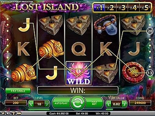 Lost Island game multipliers