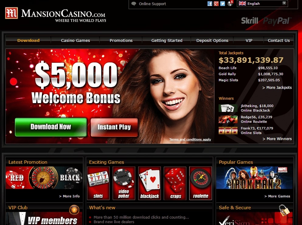 Mansion Casino Layout