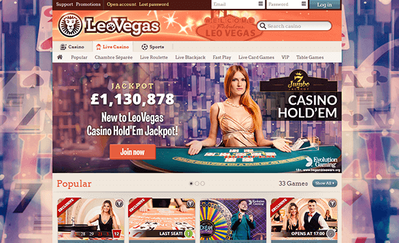 Leo Vegas Casino EN Livecasino